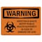 Signmission Safety Sign, OSHA WARNING, 7" Height, 10" Width, Infectious Waste Notify Damage Or Leak, Landscape OS-WS-D-710-L-12645 - alternate 1